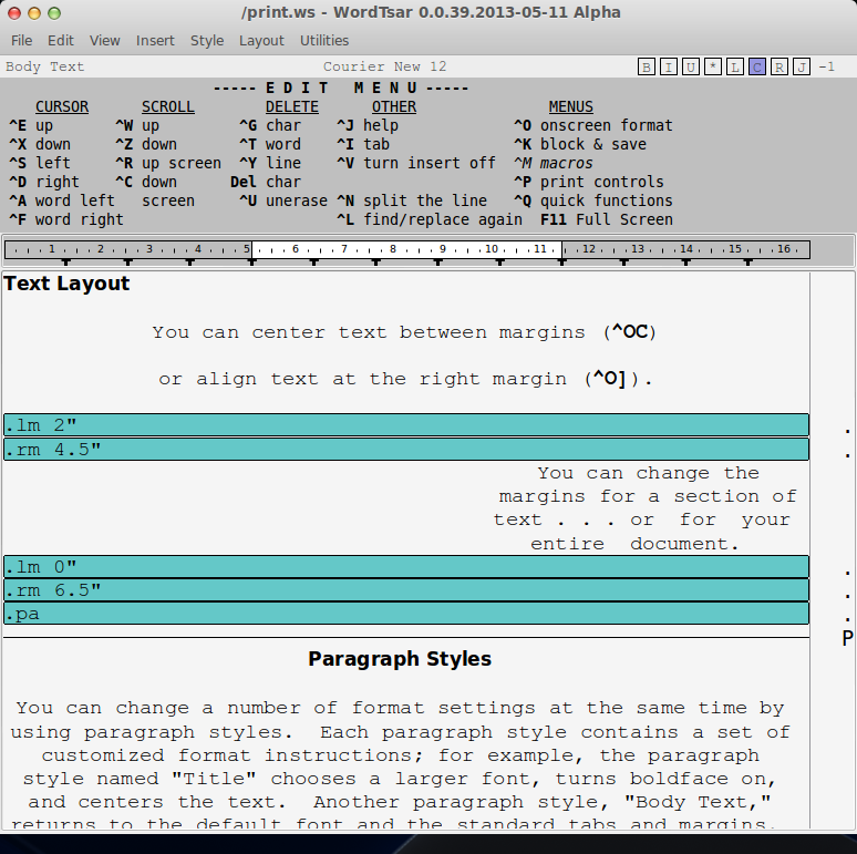 wordstar for dosbox